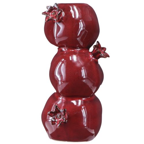 Artículo Jarrón de cerámica florero de granada rojo oscuro Al. 23,5 cm