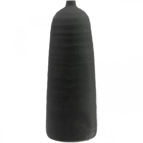 Floristik24 Florero de cerámica Black Deco Florero Florero de piso Ø18cm H48cm
