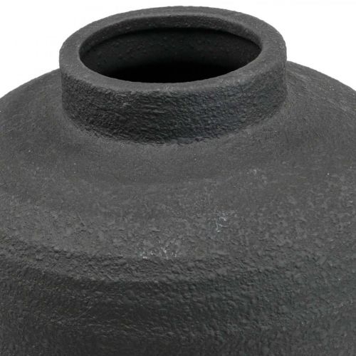 Floristik24 Florero de Cerámica Floreros Decorativos Negros Grande Ø18.5cm H40cm