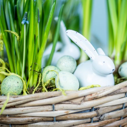 Floristik24 Conejo de cerámica blanco 8.5cm 4pcs