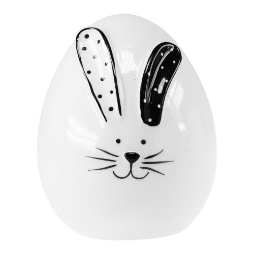 Artículo Decoración de huevos de Pascua de cerámica con decoración de conejitos de Pascua 12cm 3ud