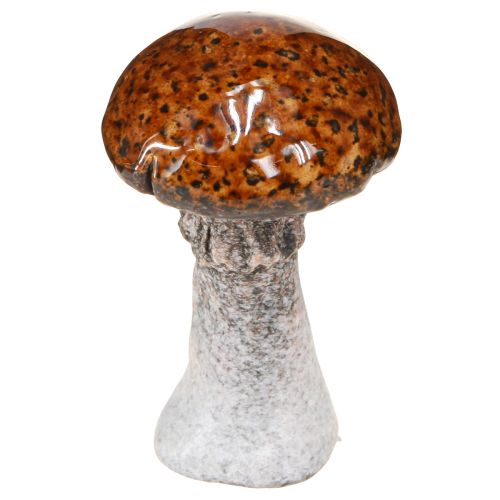 Artículo Hongos de cerámica decoración de cerámica hongos naranja amarillo marrón 8cm 3 uds