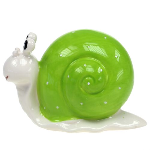 Floristik24 Caracol de cerámica 12cm verde 4pcs