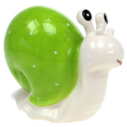 Floristik24 Caracol de cerámica 12cm verde 4pcs