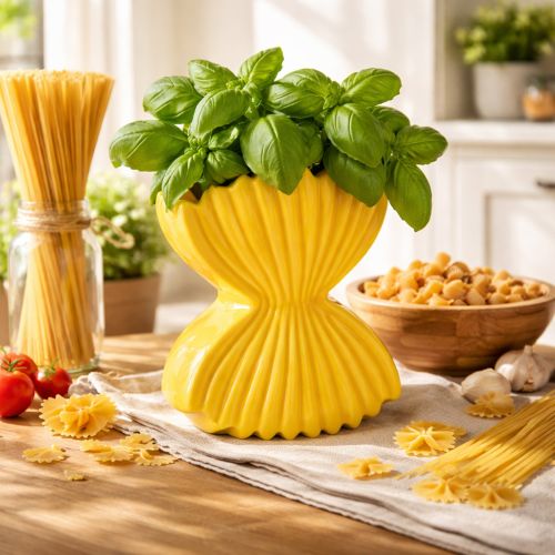 Artículo Jarrón de pasta de cerámica decorativo para mesa, estilo mediterráneo, para salón y oficina, 16 cm