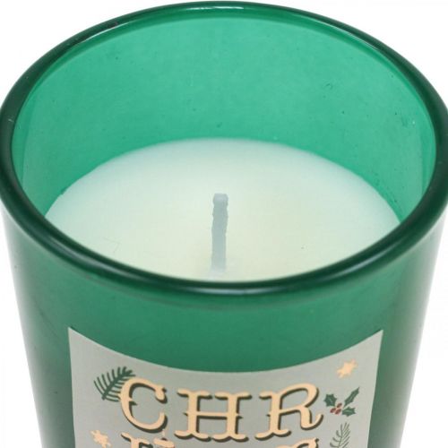 Artículo Velas perfumadas en un set de regalo de cristal Velas navideñas 7cm 3pcs