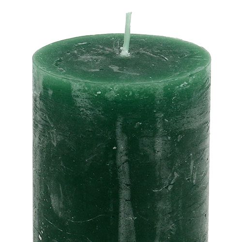 Floristik24 Vela verde oscuro 50mm x 80mm teñida 12pcs