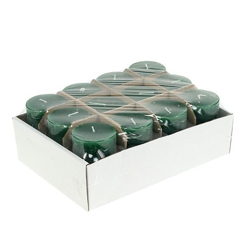 Floristik24 Vela verde oscuro 50mm x 80mm teñida 12pcs
