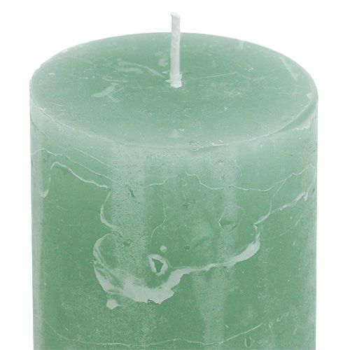 Floristik24 Vela de Navidad jade 50mm x 100mm 12pcs