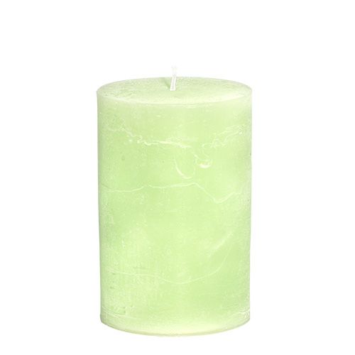Vela velas de pilar color verde lima 85×120mm 2 piezas