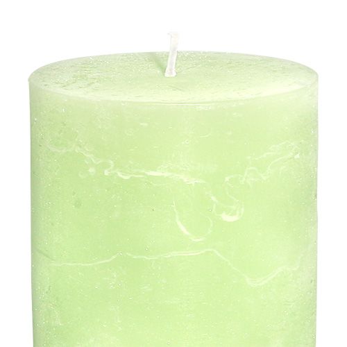 Artículo Vela velas de pilar color verde lima 85×120mm 2 piezas