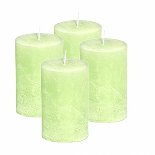 Artículo Vela verde lima unicolor 60mm x 80mm 4 piezas