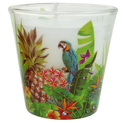 Floristik24 Vela en cristal motivo tropical Ø6,5cm H6,5cm 2pcs