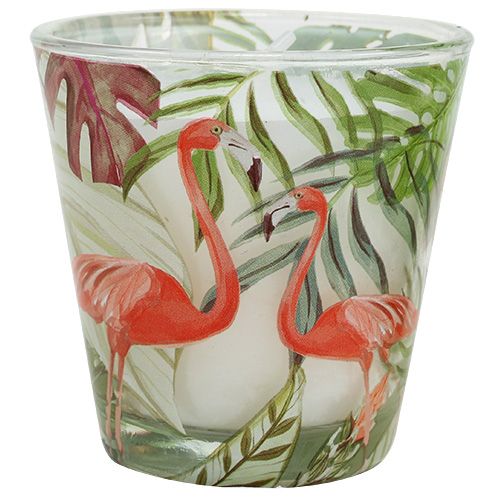 Floristik24 Vela en cristal motivo tropical Ø6,5cm H6,5cm 2pcs