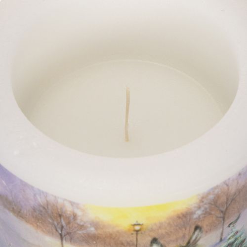 Vela cilíndrica con paisaje