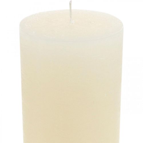 Artículo Velas de pilar monocolor blanco crema 85×200mm 2ud