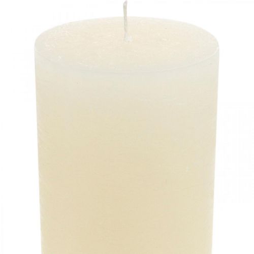 Artículo Velas pilar color blanco crema 85×200mm 2uds