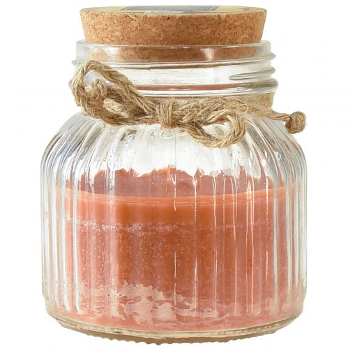 Artículo Vela perfumada en vidrio corcho vela de citronela marrón Al. 11,5 cm