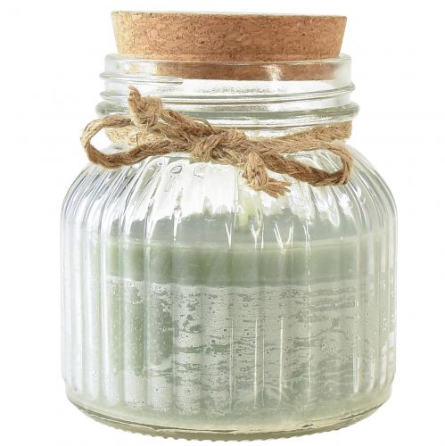 Artículo Vela perfumada vela en vaso citronela verde salvia Al. 11,5 cm