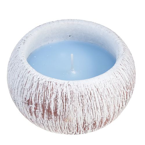 Vela Citronella Cuenco Cerámica Azul Balcón Vintage Al. 8cm