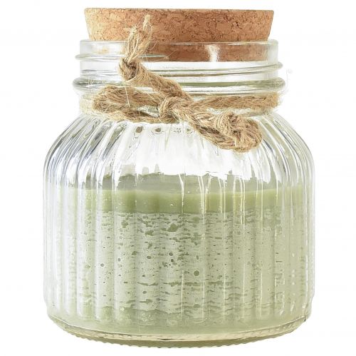 Artículo Vela perfumada en vaso Vela de citronela verde oliva Al. 11,5 cm