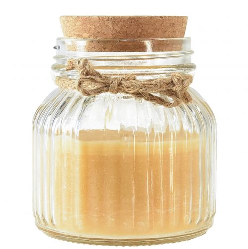 Artículo Vela Citronela vela perfumada tapa de cristal miel Al. 11,5 cm