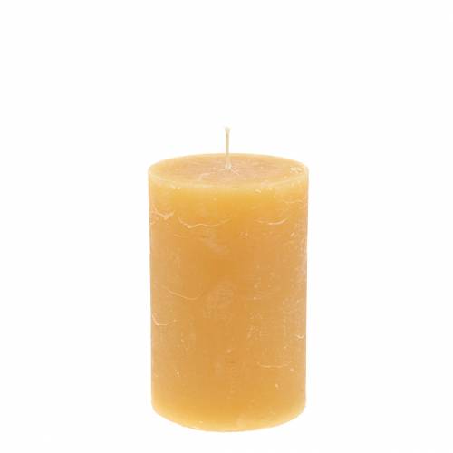 Floristik24 Velas de colores color miel 60×100mm 4uds