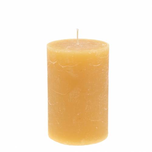 Velas color liso miel 70×120mm 4uds