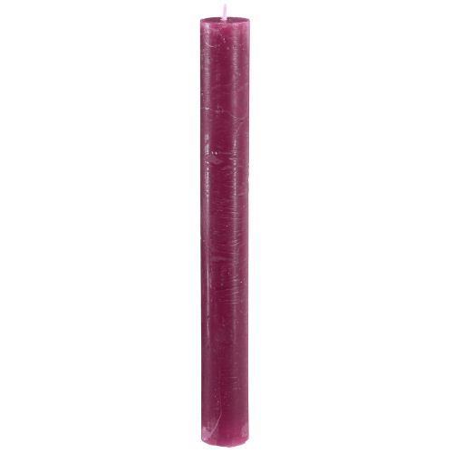 Floristik24 Velas velas en barra color baya 34x300mm 4 piezas