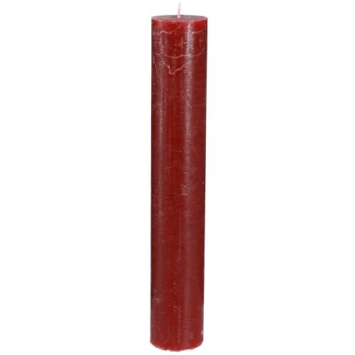 Velas velas de palo de color liso rojo oscuro 50×300mm 4 piezas