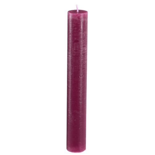 Floristik24 Velas unicolor en Berry velas en barra 34x240mm 4 piezas