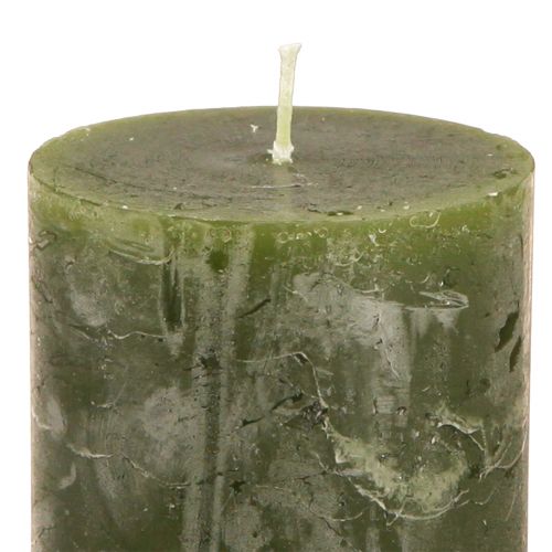 Artículo Velas verdes 3 colores diferentes pilares 60x80cm 12uds
