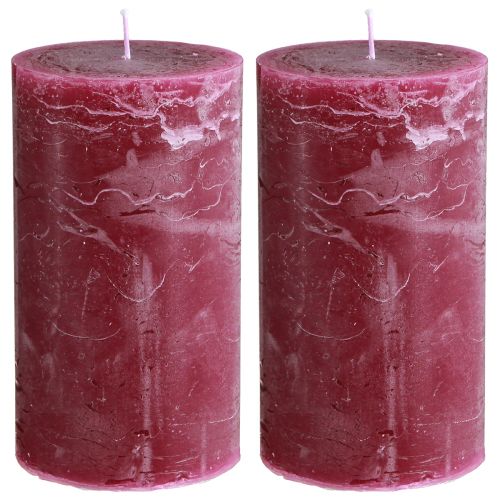Artículo Velas coloreadas a través de velas de pilar Berry 85×150mm 2 piezas