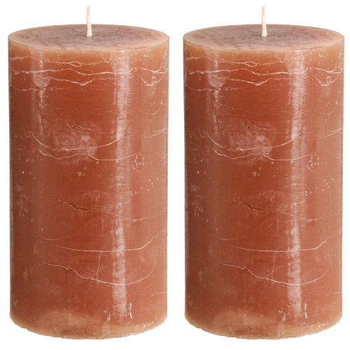 Artículo Velas velas de pilar teñidas de caramelo 85×150mm 2 piezas