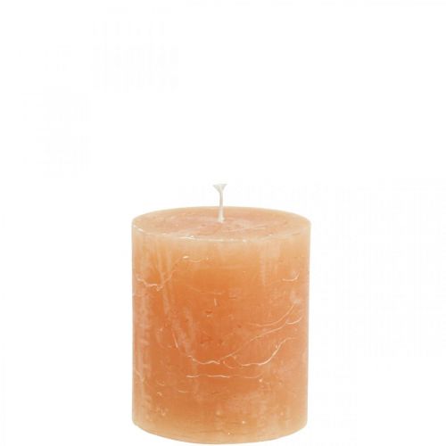 Velas de colores Velas de pilar naranja melocotón 70×80mm 4pcs