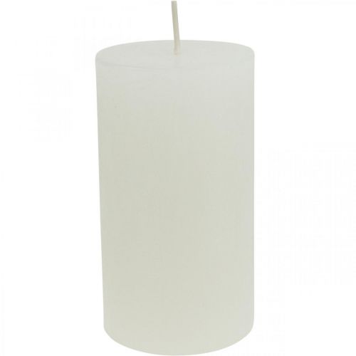 Velas de pilar Velas rústicas lisas blanco 60/110mm 4 piezas