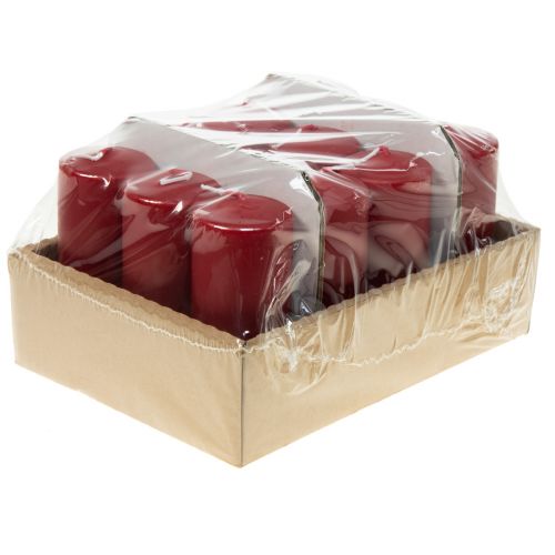 Floristik24 Velas Velas Pilar Rojas Rojas 120/50 Paquete De Suministro 12uds