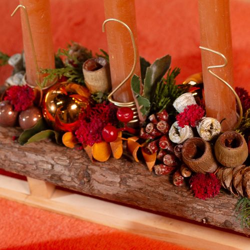 Artículo Vela decorativa de Adviento con números 1-4 en metal dorado mate H10cm 4 uds.