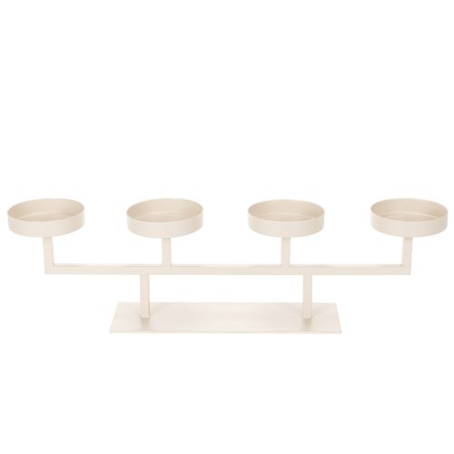Candelabro moderno con cuatro platos para velas, 47 cm.