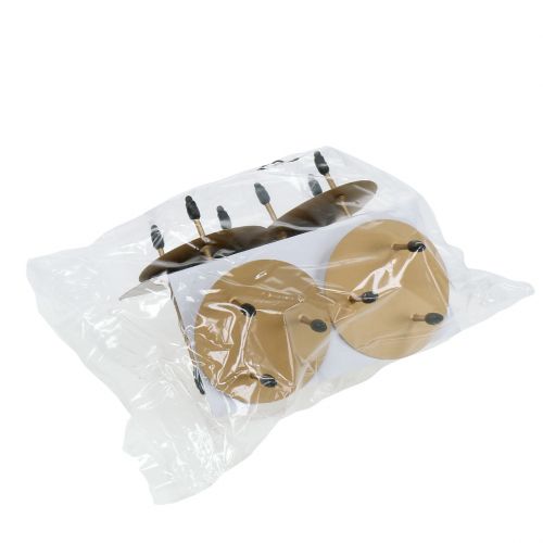 Floristik24 Candelero Ø5cm dorado mate 4pcs