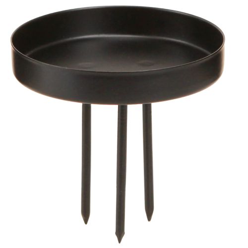 Floristik24 Portavelas Corona de Adviento metal negro mate Ø8cm 4 uds