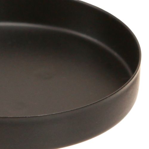 Floristik24 Portavelas Corona de Adviento metal negro mate Ø8cm 4 uds