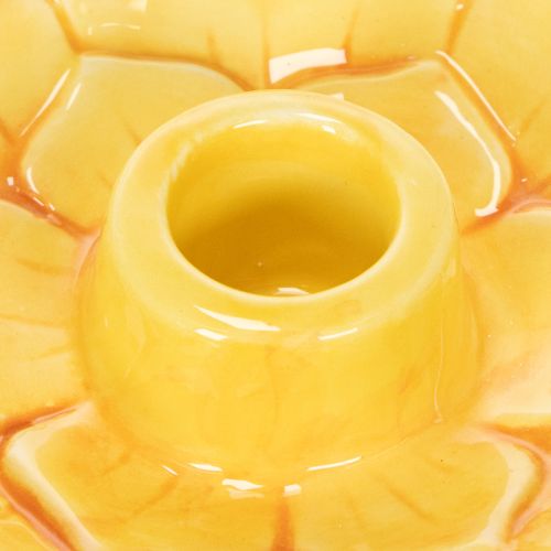 Artículo Candelabros cónicos de cerámica, forma de flor decorativa para una elegante decoración de mesa, 11 cm, 2 piezas