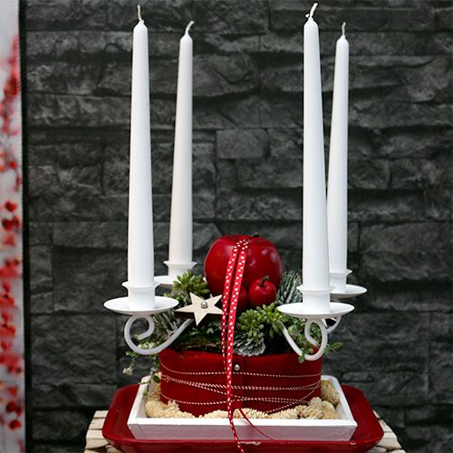Floristik24 Deco manzana roja, brillante 6cm 6pcs