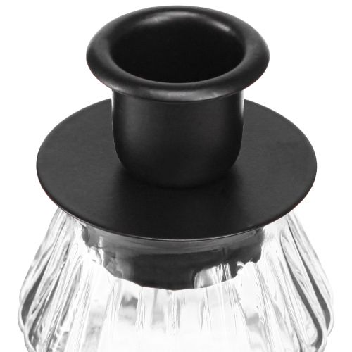Floristik24 Portavelas de cristal para velas de palo árbol de Navidad 13,5cm 2uds