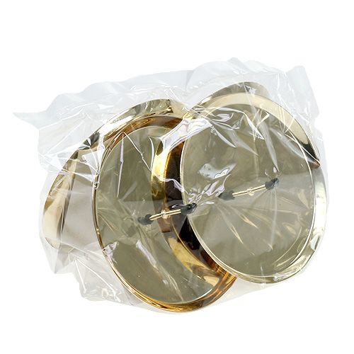 Artículo Portavelas oro Ø10cm 4 piezas