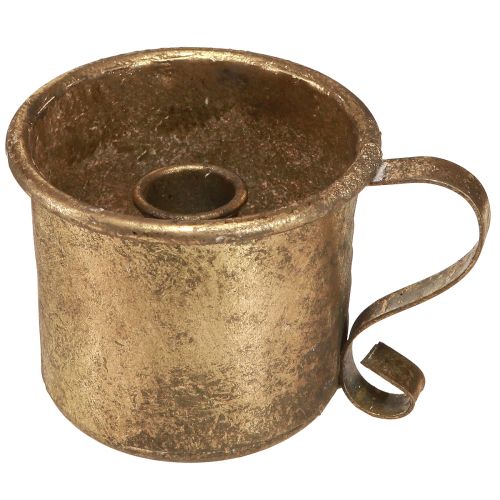 Floristik24 Portavelas portavelas dorado vintage Ø9cm H8cm