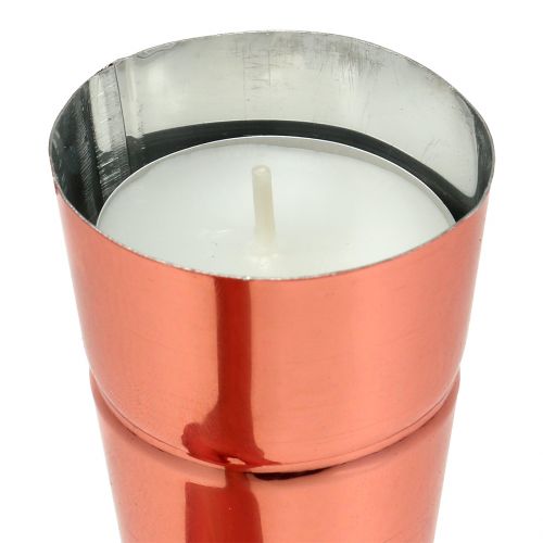 Floristik24 Portavelas cobre Ø4.5cm H14cm 8pcs