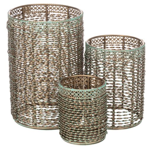 Portavelas metálicos para velas pequeñas, Ø8/10/13 cm, juego de 3 comprar | Floristik24.es