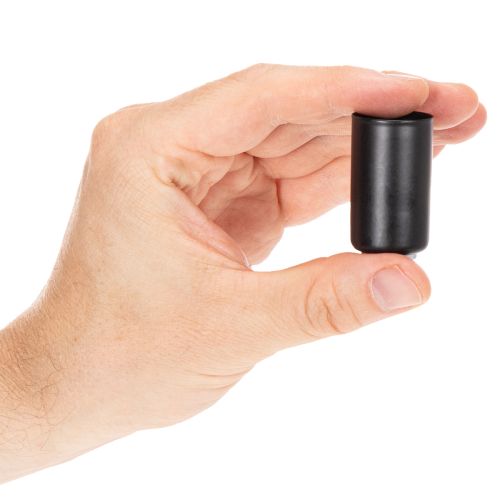 Portavelas magnético redondo, negro mate, para velas cónicas de 25 mm, 4 unidades. | Floristik24.es